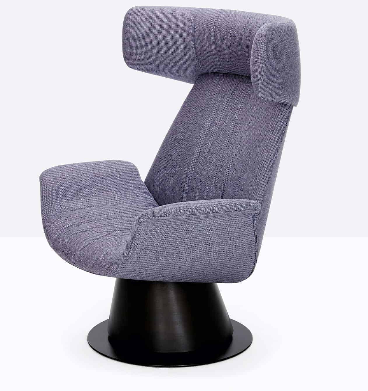 Ila High Back Lounge Chair, Swivel Telegraph Contract